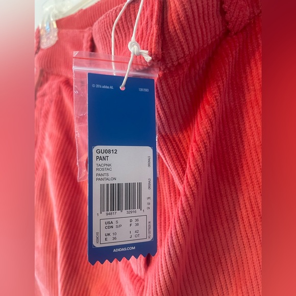 Adidas Women Original 3 stripe High Waisted Suit Pants - Tactile Pink - Picture 7 of 8